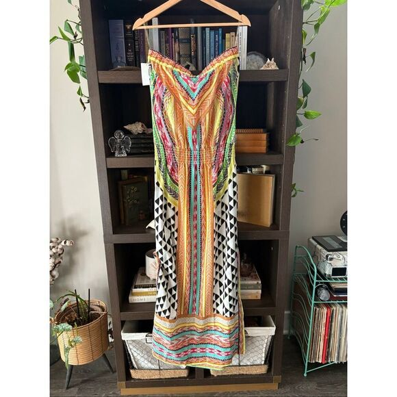 NWT Hale Bob Multicolor Strapless Dress Size Small $218 MSRP - Picture 2 of 6